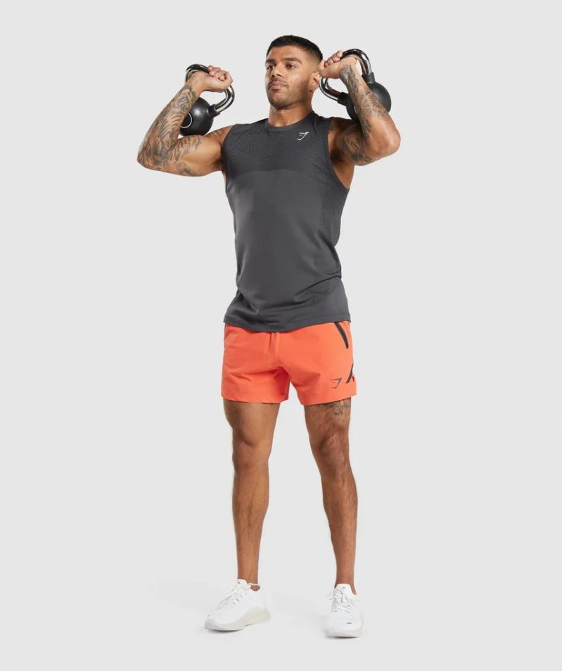 Men's Gymshark Apex Seamless Tanks Black | CA 3A608N